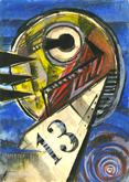 近藤竜男　KONDO Tatsuo
「LC-008」　1957
紙、鉛筆、水彩、オイルパステル
Pencil, watercolor, oil pastel on paper
44.2×31.1cm