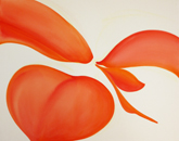 久米亮子　"flower"　2014　Acrylic on cotton canvas　73×91cm